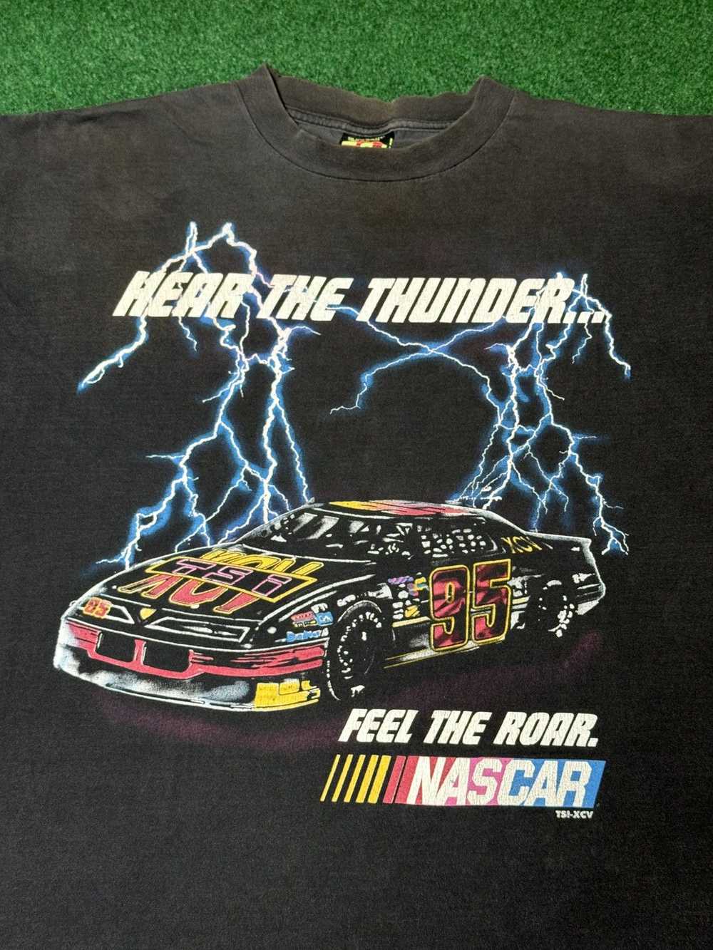 NASCAR × Vintage Vintage 90s RARE Nascar Hear The… - image 2