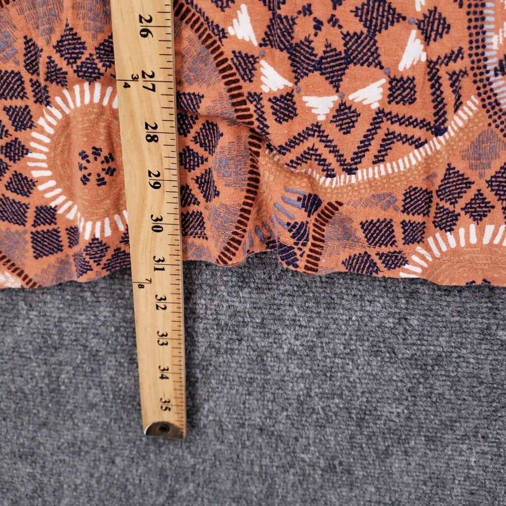 Vintage Plush Orange Tunic Style Medallion Print … - image 5