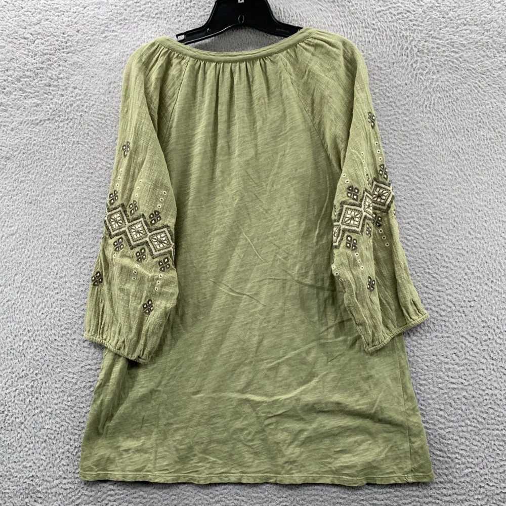 Vintage Green 3/4 Sleeve Womens Medium Top Classi… - image 2