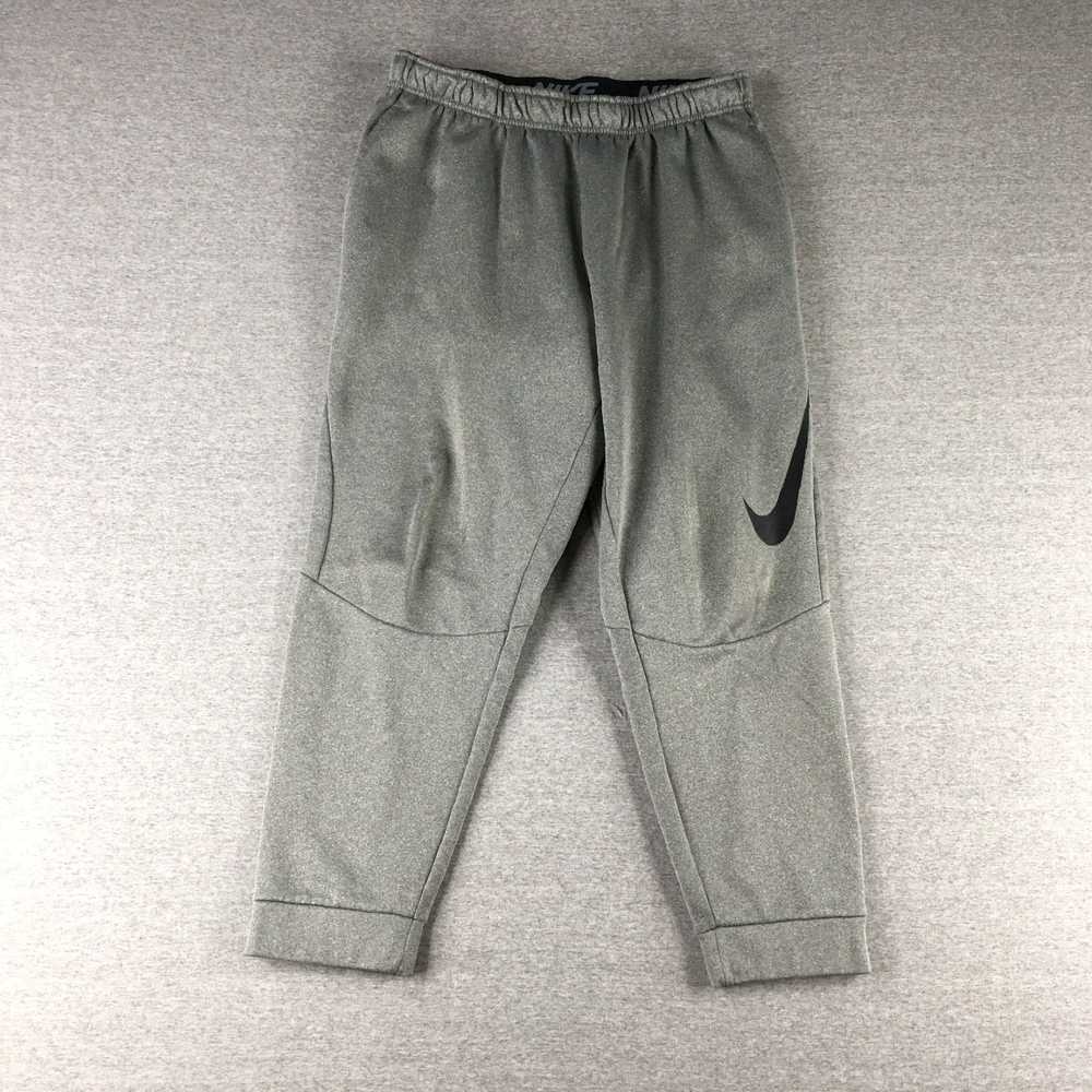 Nike Mens Grey Swoosh Drawstring Track Joggers Ex… - image 1