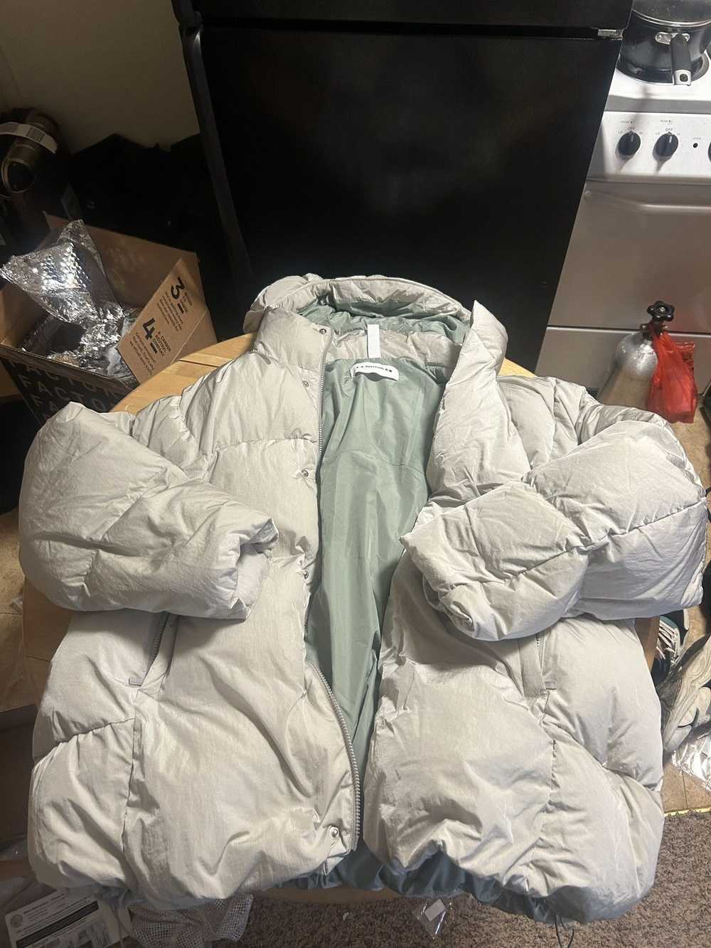 A. A. Spectrum Gray Plumard Down Jacket - image 1