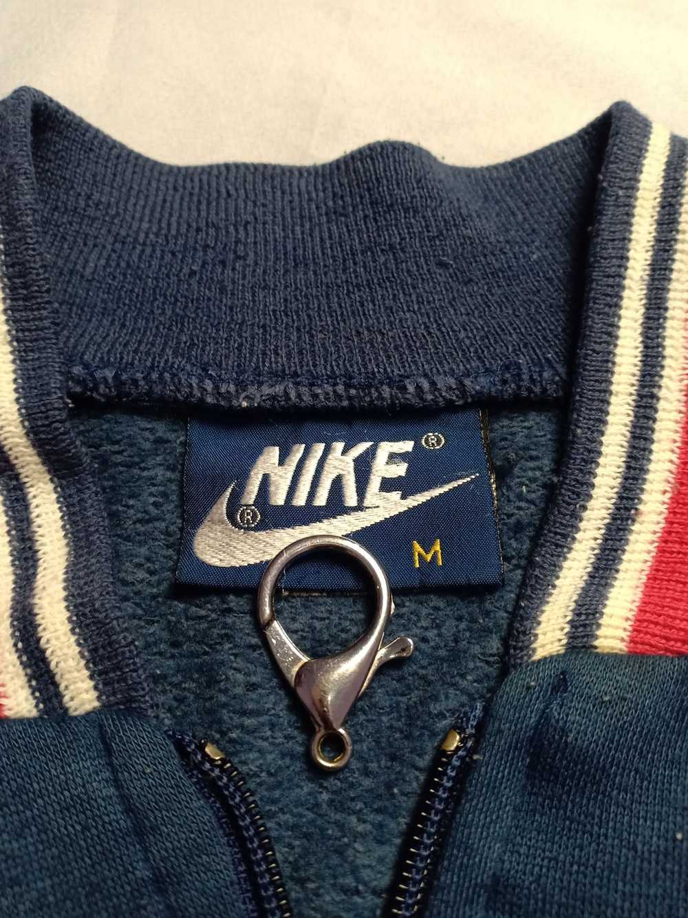 Nike × Varsity Jacket × Vintage Vintage Nike Blue… - image 3