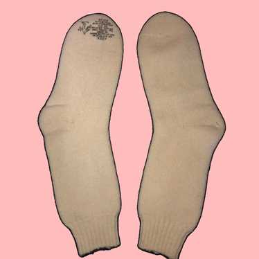 Vintage Warm Beige Aspen Rippn Unisex Socks with … - image 1