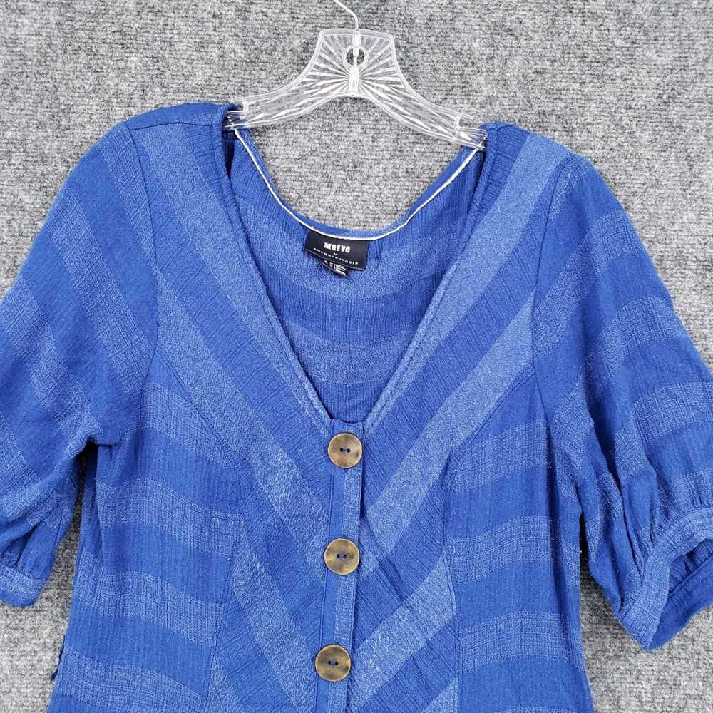 Anthropologie Tonal Striped Blue Buttondown Fit a… - image 3