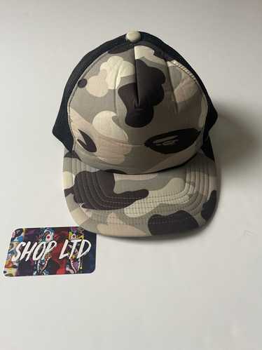 Bape A Bathing Ape 2009 Grey Camo Trucker Hat