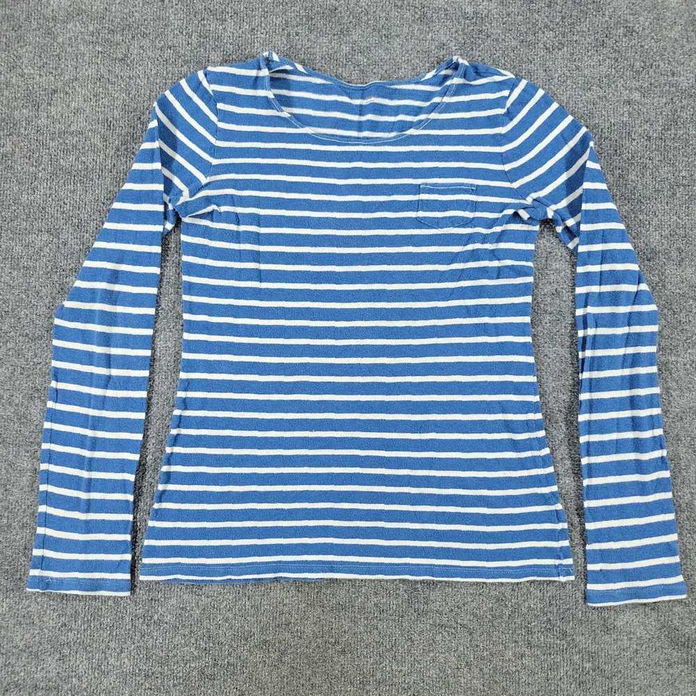 Gap Women's Medium Sized Blue and White Striped C… - image 1