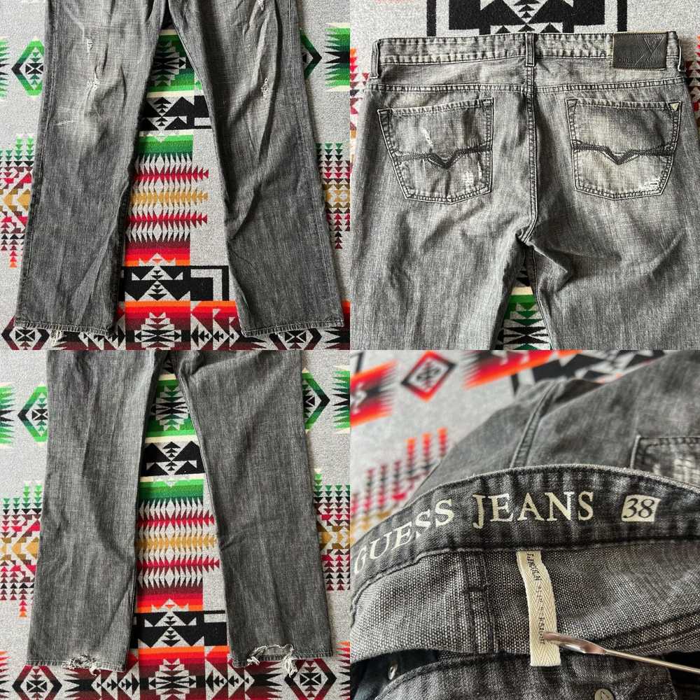 Guess Stonewash Distressed Denim Vintage Guess St… - image 8