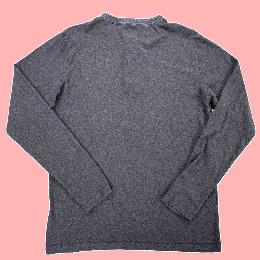 Billy Reid Heather Gray Mens Long Sleeve Henley S… - image 2