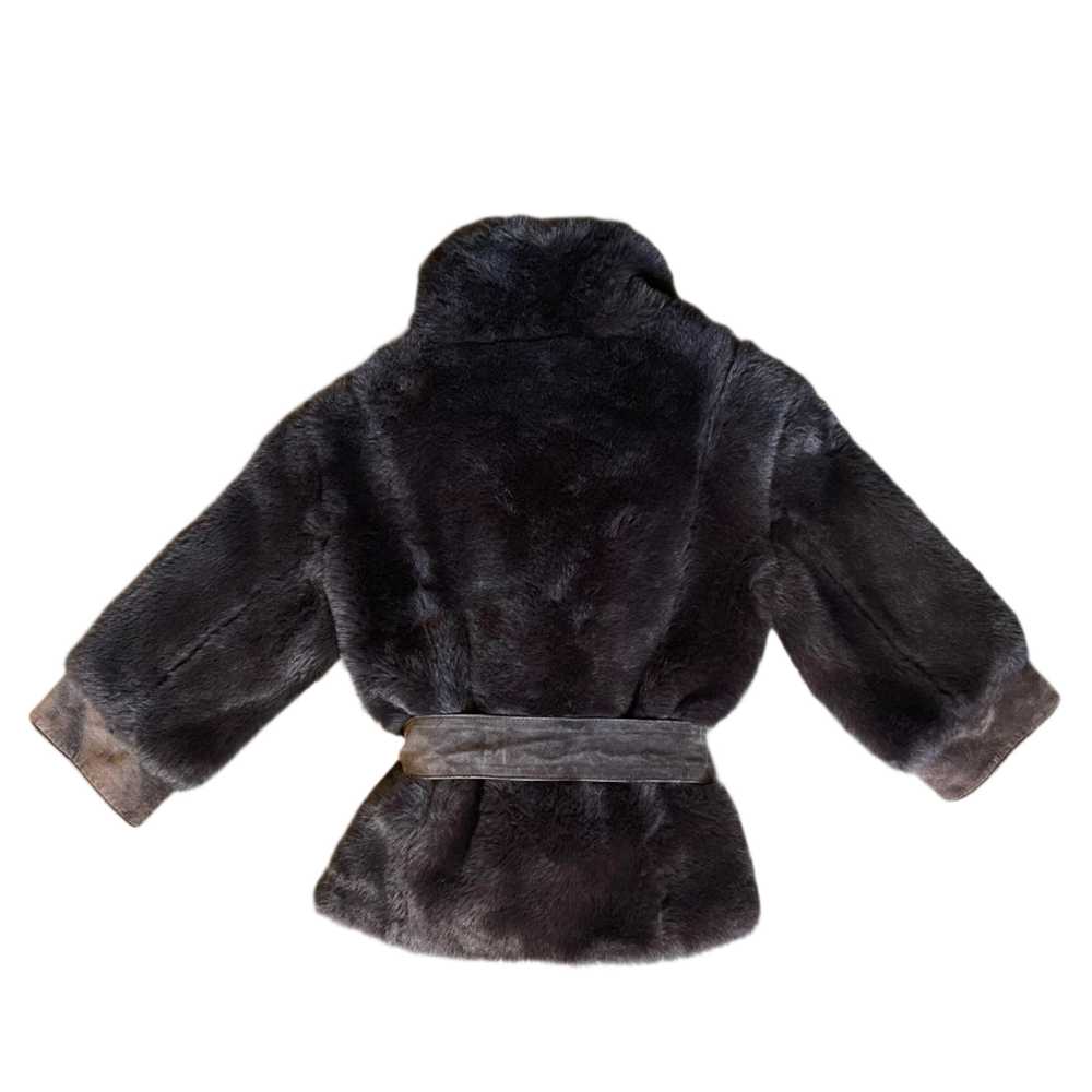 Y2K Brown Faux Fur Shrug - image 2