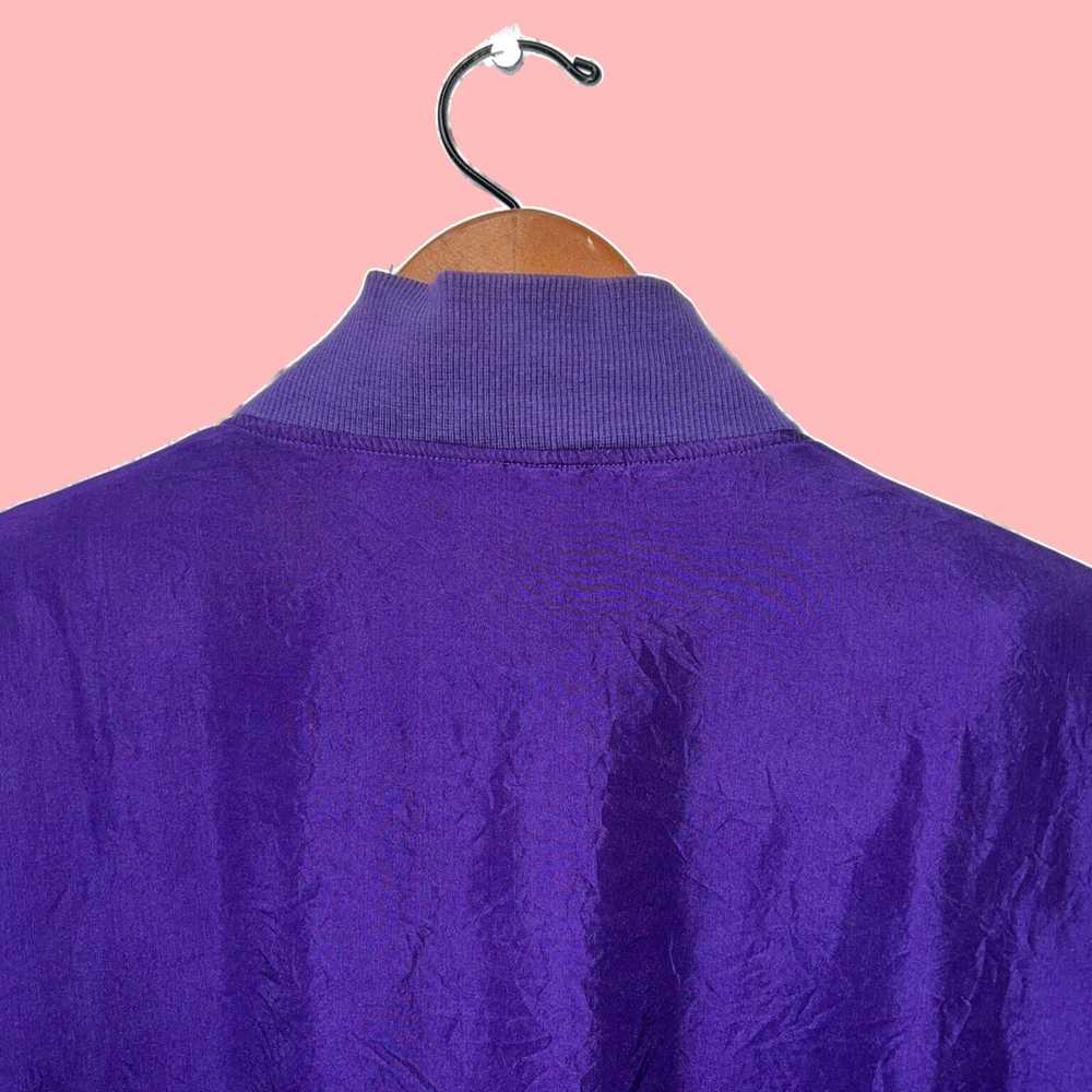 Vintage Luxurious Purple Silk Nylon Blend Full Zi… - image 5