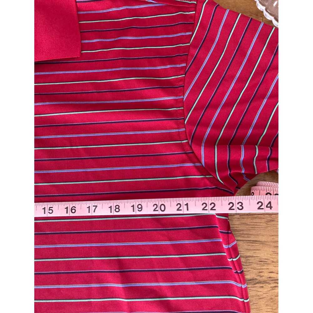 Vintage Red and Blue Striped XL Golf Polo Shirt f… - image 5