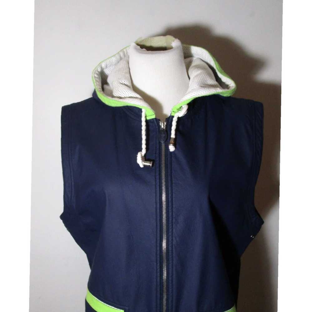 CO Blue Hooded Waterproof Vest for Women by LIZ &… - image 2