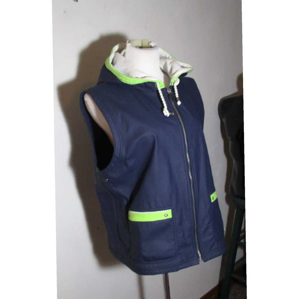 CO Blue Hooded Waterproof Vest for Women by LIZ &… - image 3