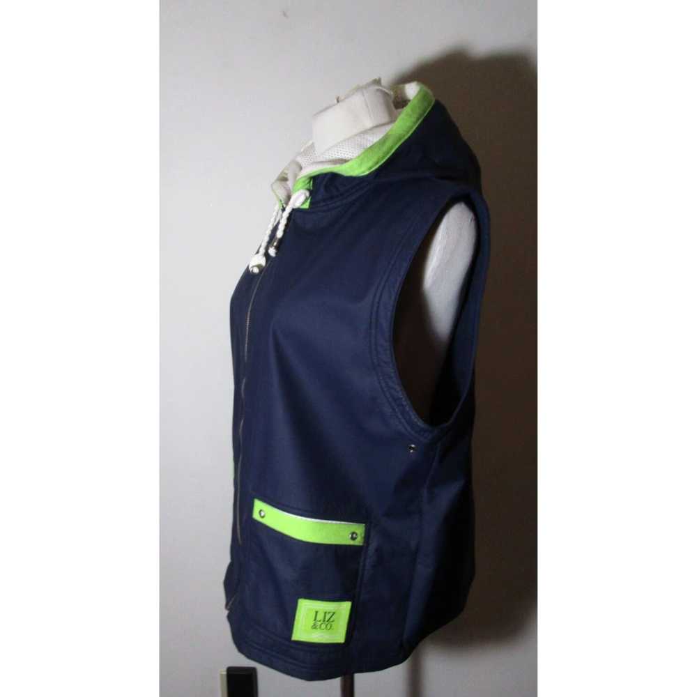 CO Blue Hooded Waterproof Vest for Women by LIZ &… - image 4