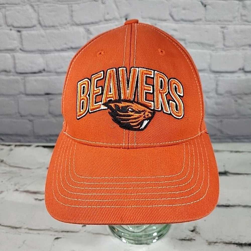 Vintage Oregon State Beavers Orange Hat Adjustabl… - image 1