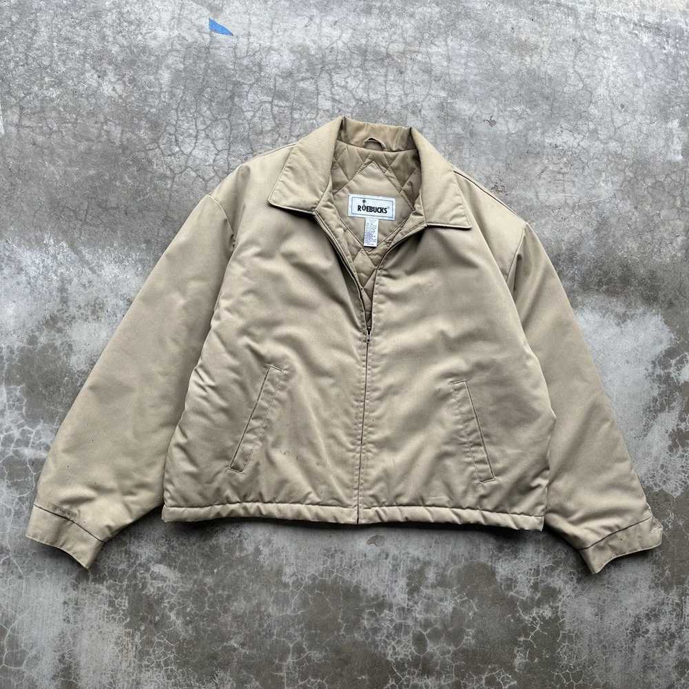 Sears × Vintage Vintage Khaki boxy fit lined work… - image 1