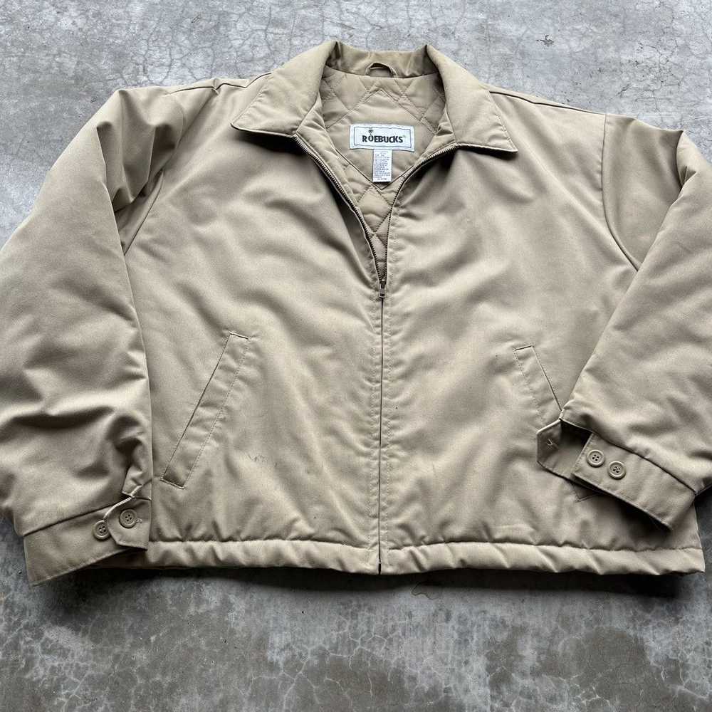 Sears × Vintage Vintage Khaki boxy fit lined work… - image 3