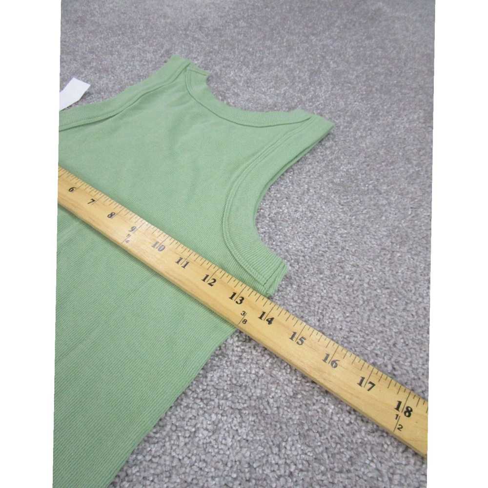 Loft Green Ribbed Stretch Cotton Blend Loft Tank … - image 5