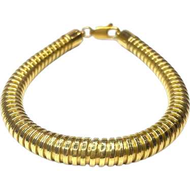 Vintage 18K Yellow Gold Tubogas Bracelet