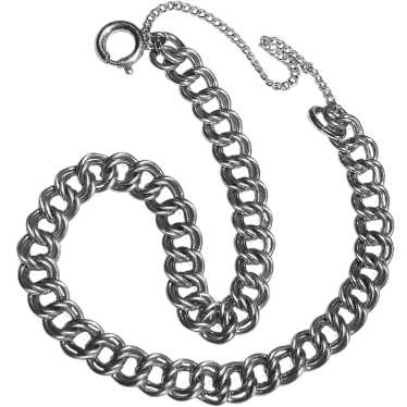 Sterling Double Link Curb Chain Bracelet