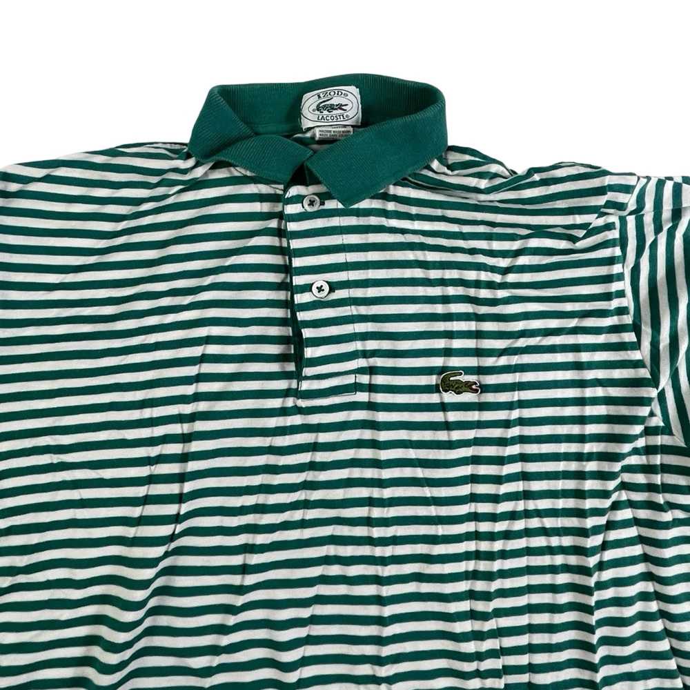 Lacoste × Vintage Vintage Izod Lacoste Green & Wh… - image 2