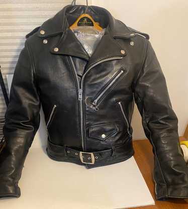 Schott Riders Jacket Denim&Leather 切り替えL Schott Riders Jacket Denim&Leather 切り替えL