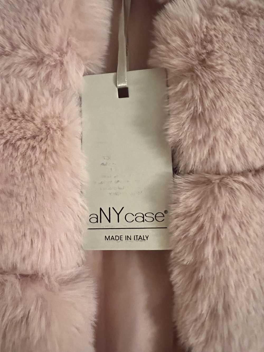 Italian Designers Pink Italian Faux Fur Long Vest - image 2