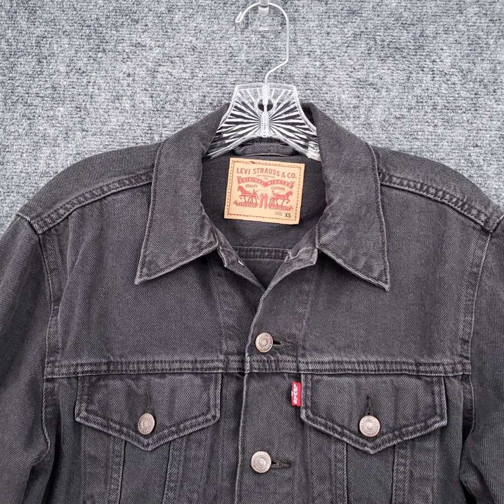 Levi's Authentic Mens XS Gray Denim Trucker Style… - image 3