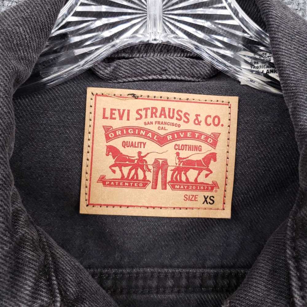 Levi's Authentic Mens XS Gray Denim Trucker Style… - image 6