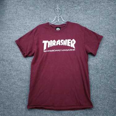 Thrasher Mens Red Short Sleeves Cotton Skateboard… - image 1