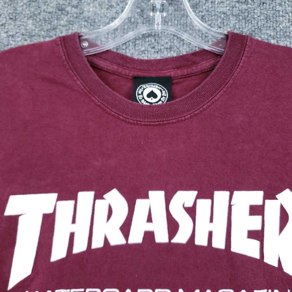 Thrasher Mens Red Short Sleeves Cotton Skateboard… - image 5