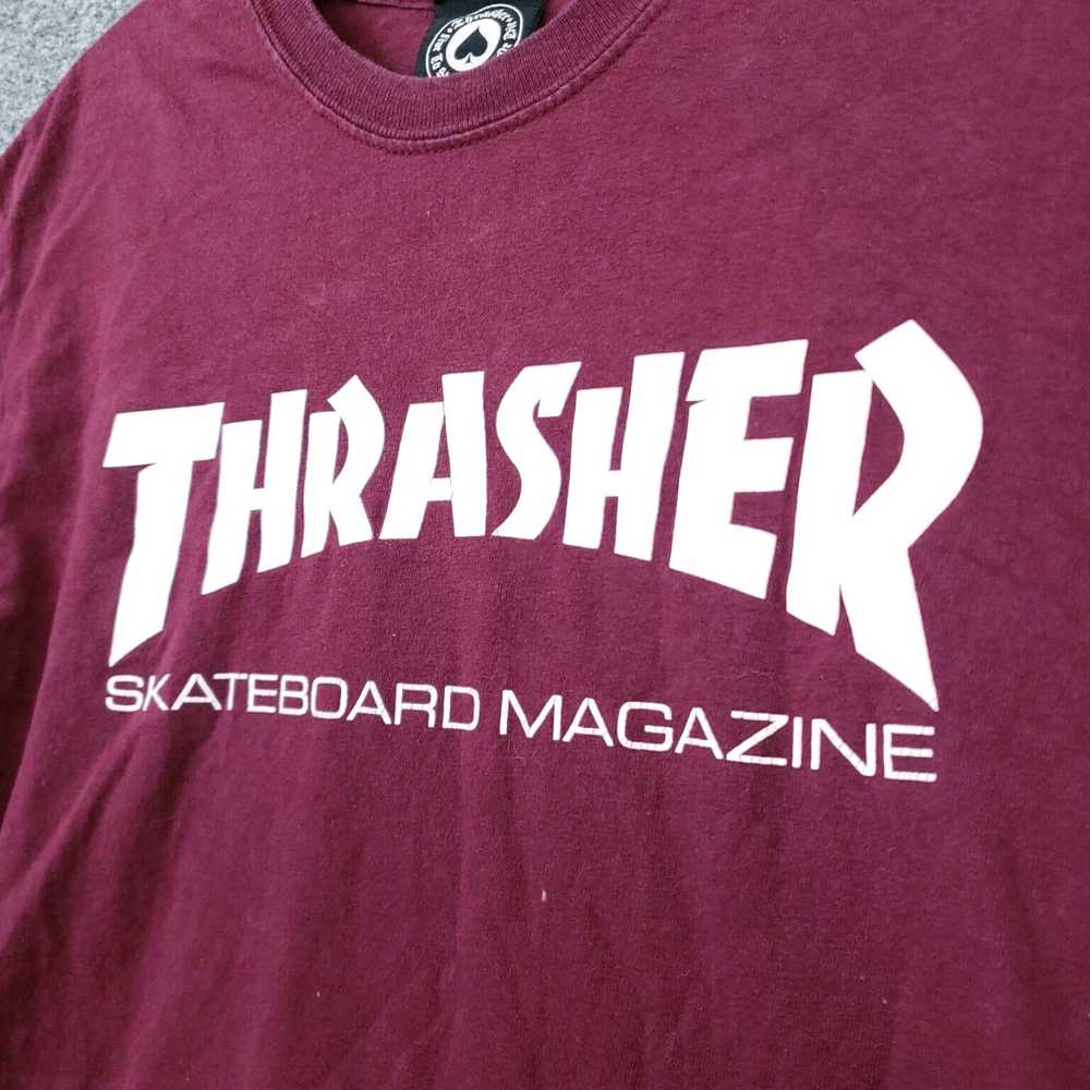 Thrasher Mens Red Short Sleeves Cotton Skateboard… - image 6