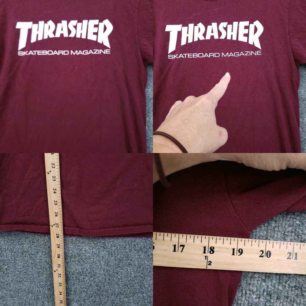 Thrasher Mens Red Short Sleeves Cotton Skateboard… - image 8