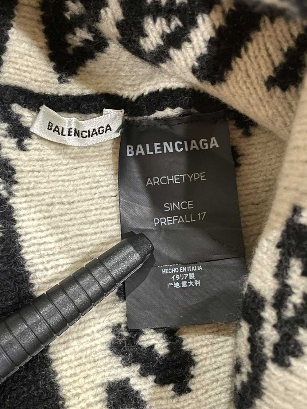 Balenciaga RARE Balenciaga All Over Logo Wool Bea… - image 6