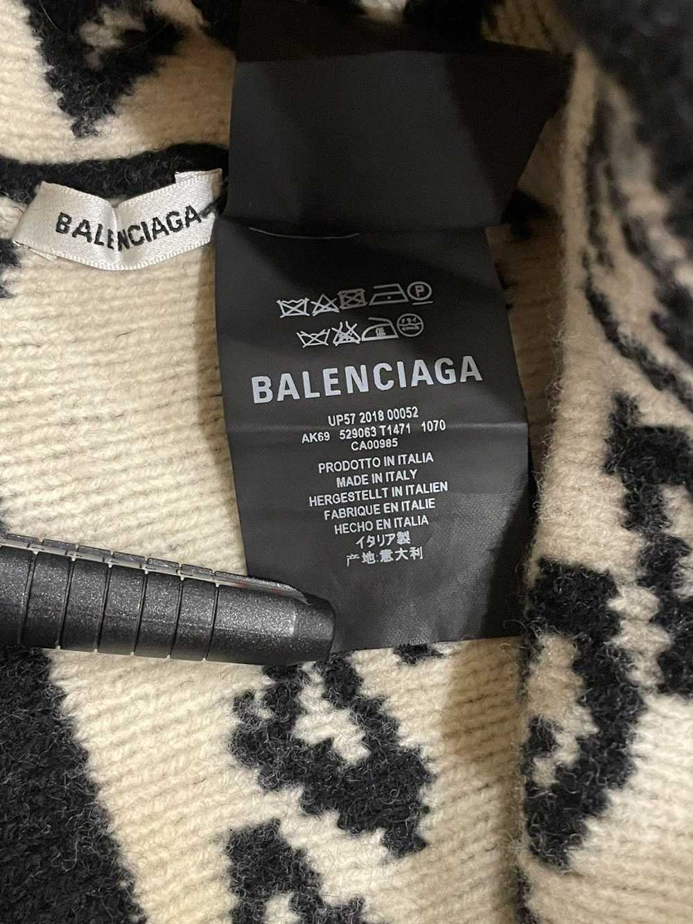 Balenciaga RARE Balenciaga All Over Logo Wool Bea… - image 7