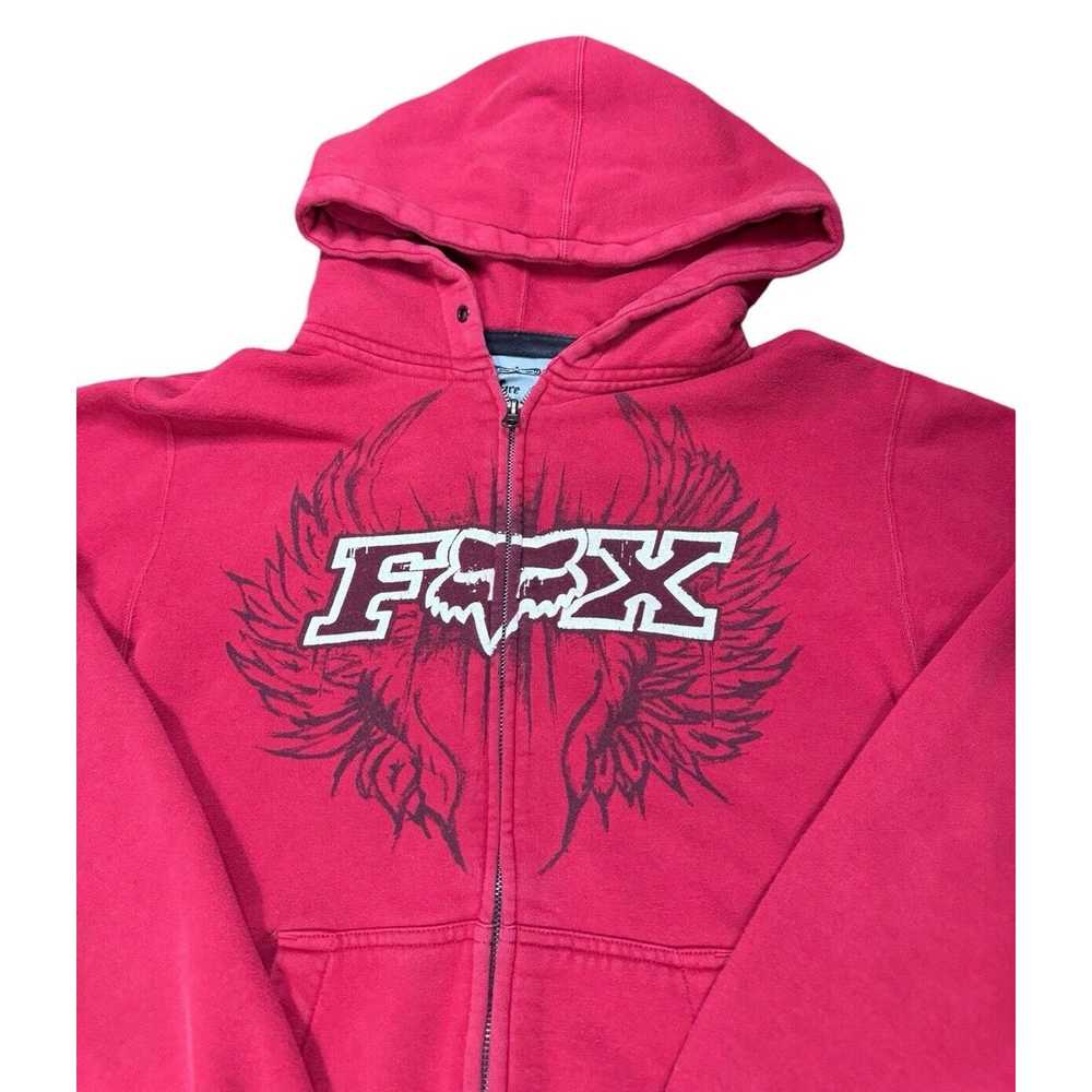 Fox Y2K Grunge Fox Hoodie Men's Size Small ( Stai… - image 1