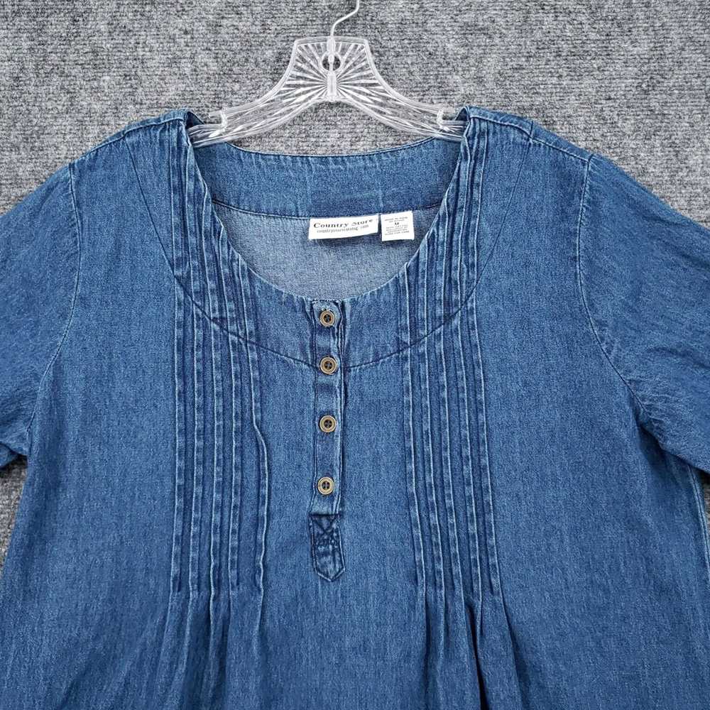 Vintage Premium Women's Medium Blue Denim A Line … - image 3