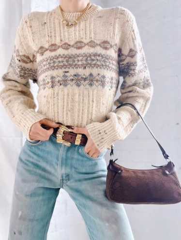 oatmeal wool knit jumper