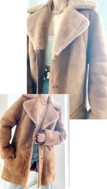 suede & shearling coat