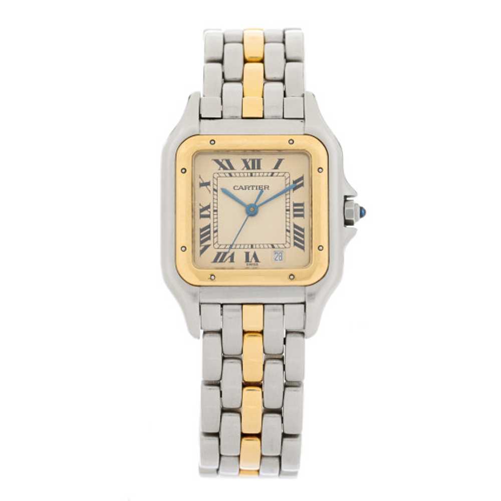 CARTIER Stainless Steel 18K Yellow Gold 27mm Pant… - image 1