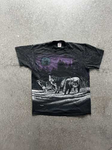 Streetwear × Vintage Vintage Nature Wolf T-shirt - image 1