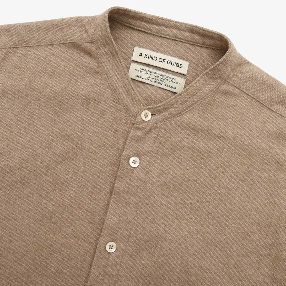 A Kind Of Guise Brushed Cotton Collarless Shirt - image 3