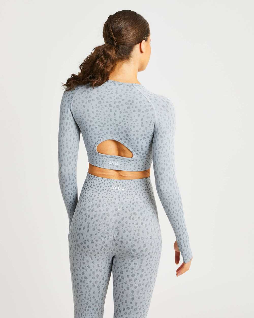 AYBL Evolve Speckle Seamless Long Sleeve Crop Top… - image 2