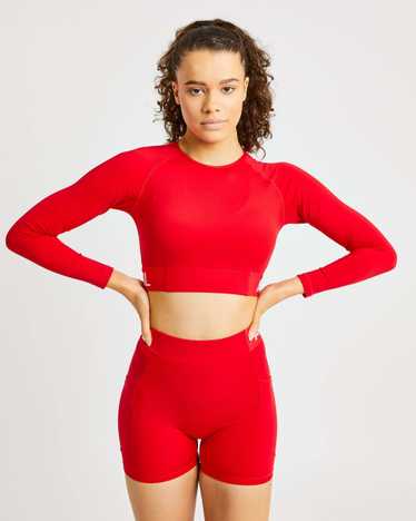 AYBL Training Long Sleeve Crop Top - Red