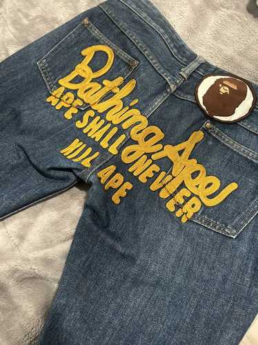 Bape Champion Logo Denim