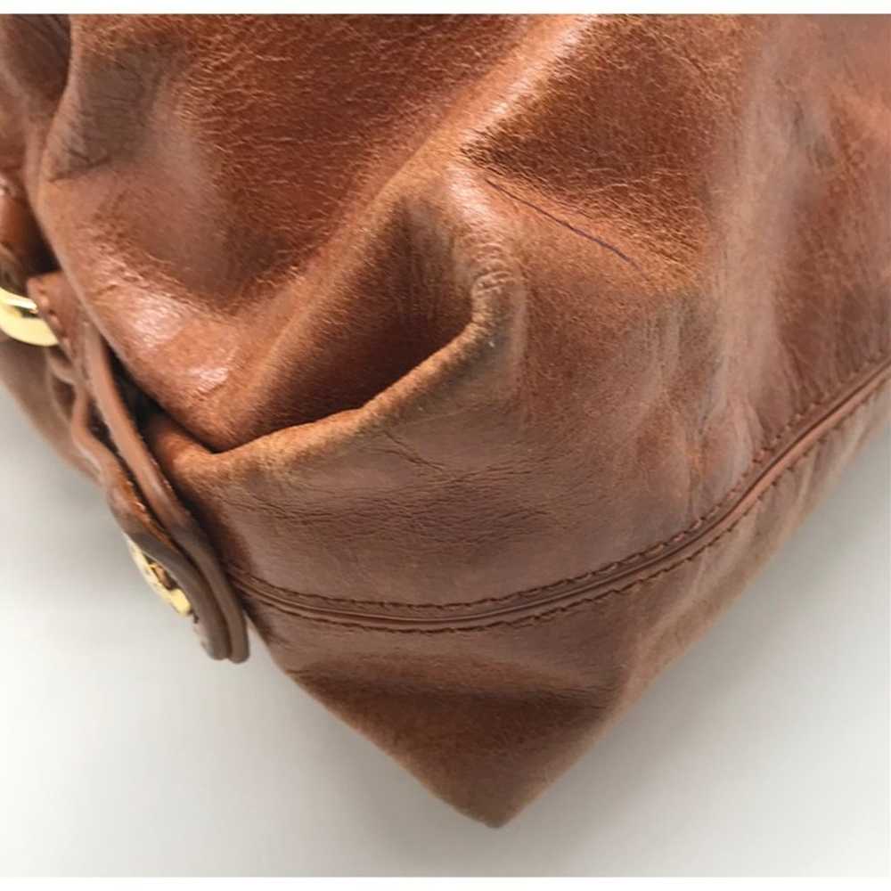 Badgley Mischka Light Brown Leather Hobo Bag - image 8