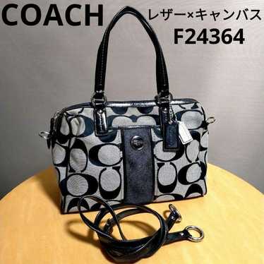 COACH ★ Patent Leather × Canvas Signature ★ Shoul… - image 1