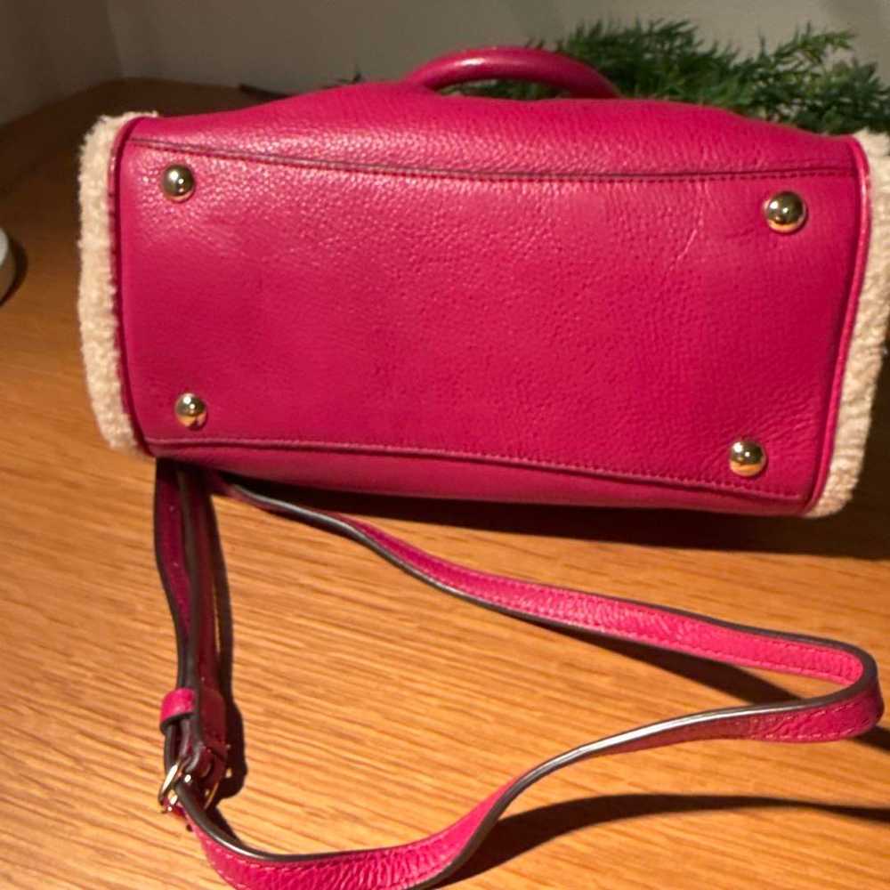 COACH Pink Leather × Boa Mini Boston Shoulder Bag - image 7