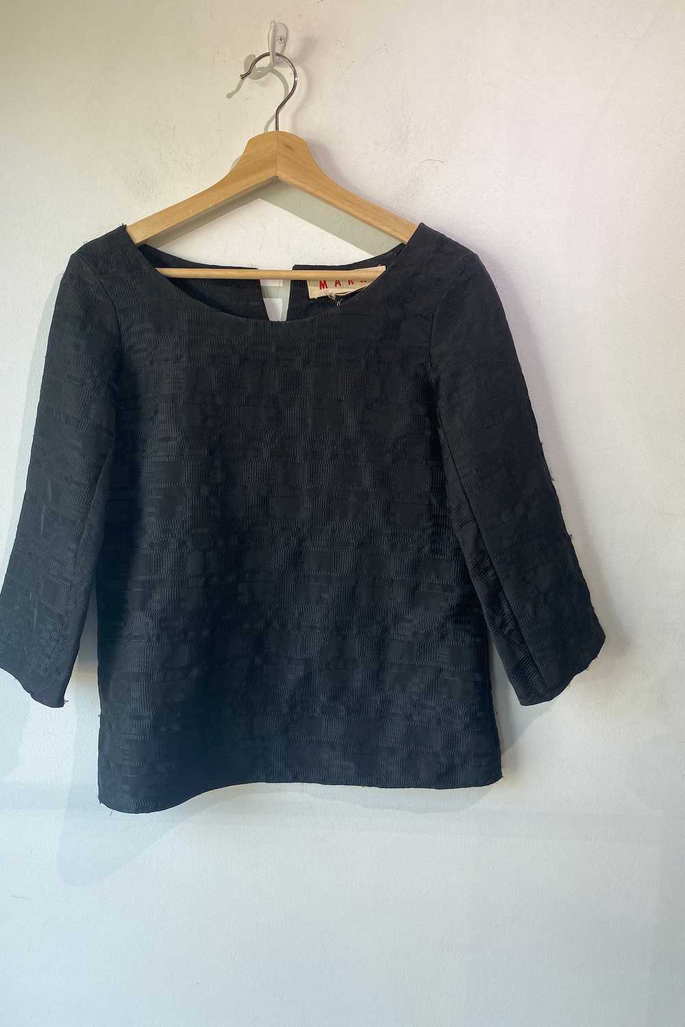 Marni Black Textured Blouse - image 1