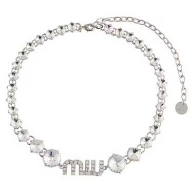 アクセサリー MIU MIU Flower Silver Chain Neckless MIU MIU Flower Silver Chain Neckless